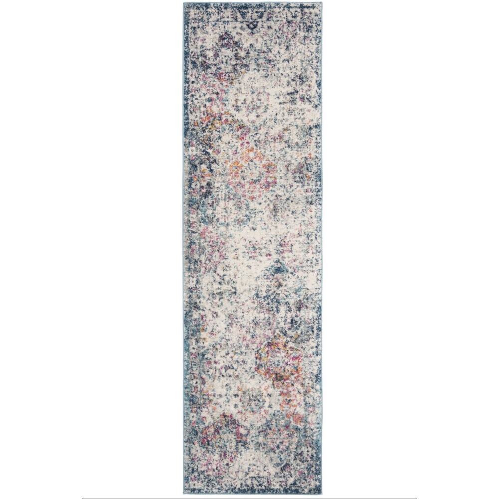 SAFAVIEH Madison Collection MAD611N Teal Blue / Grey Rug‎